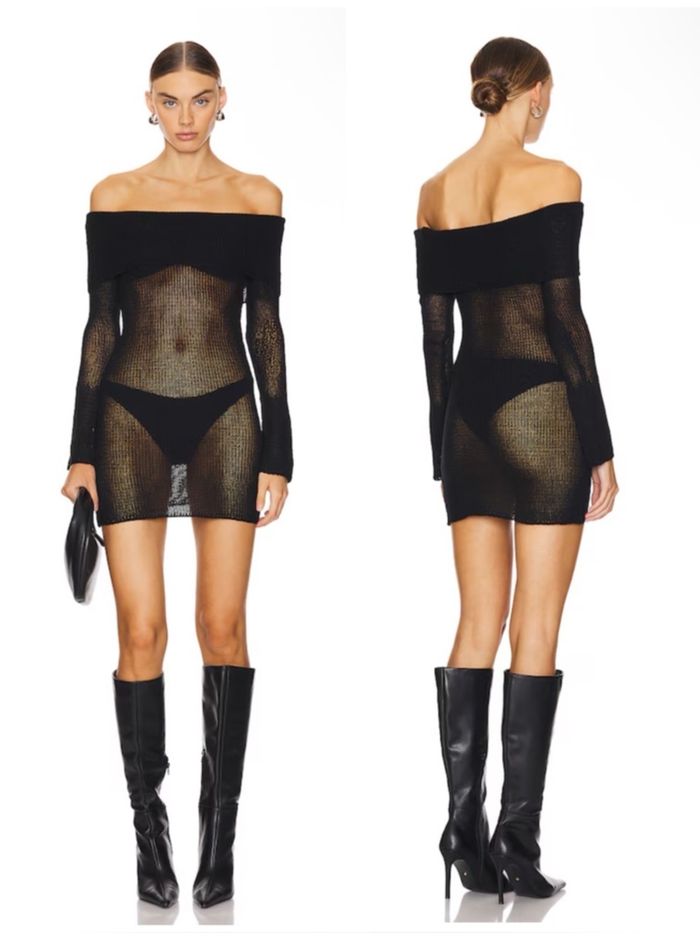 Superdown Tamra Mini Dress in Black Size M